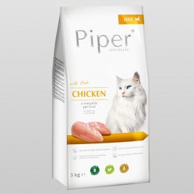 Суха Храна Piper Cat Chicken - За Котки Над 12 Месеца, с Прясно Пилешко Месо 